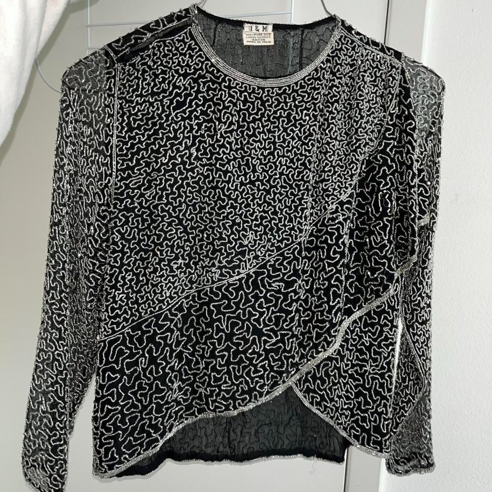 Women's Vintage Beaded Shirt